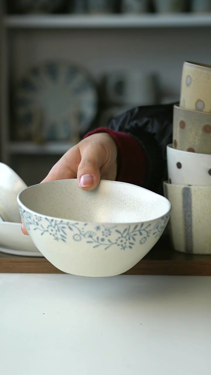 【闪购商品】陶瓷出英繁花米饭碗@4-2@