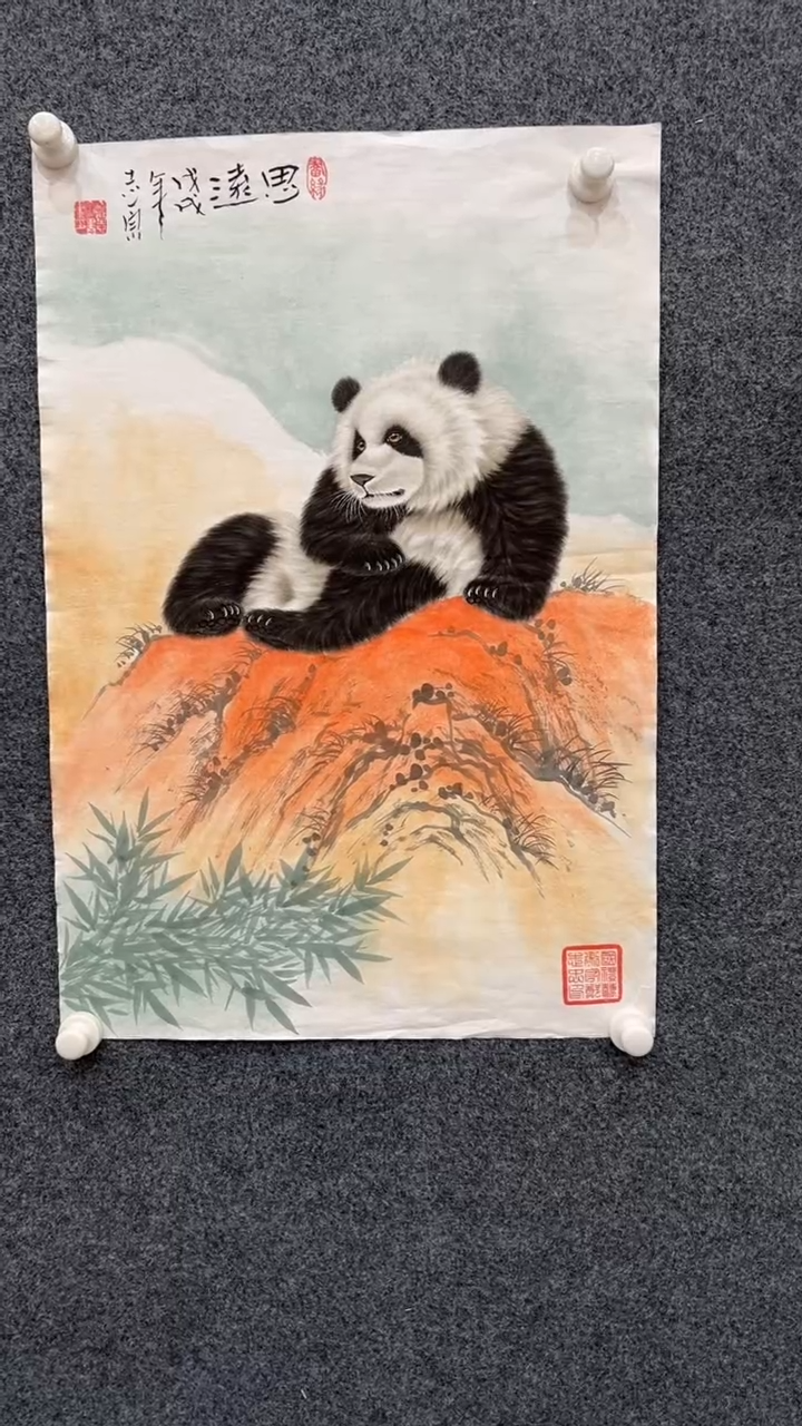 【闪购商品】国画2.15-郑志宗-四尺三开动物-30