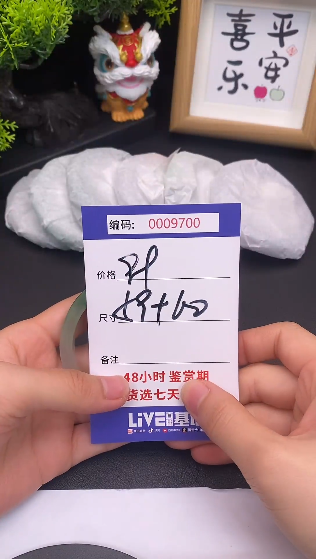 未镶嵌手镯翡翠0009700