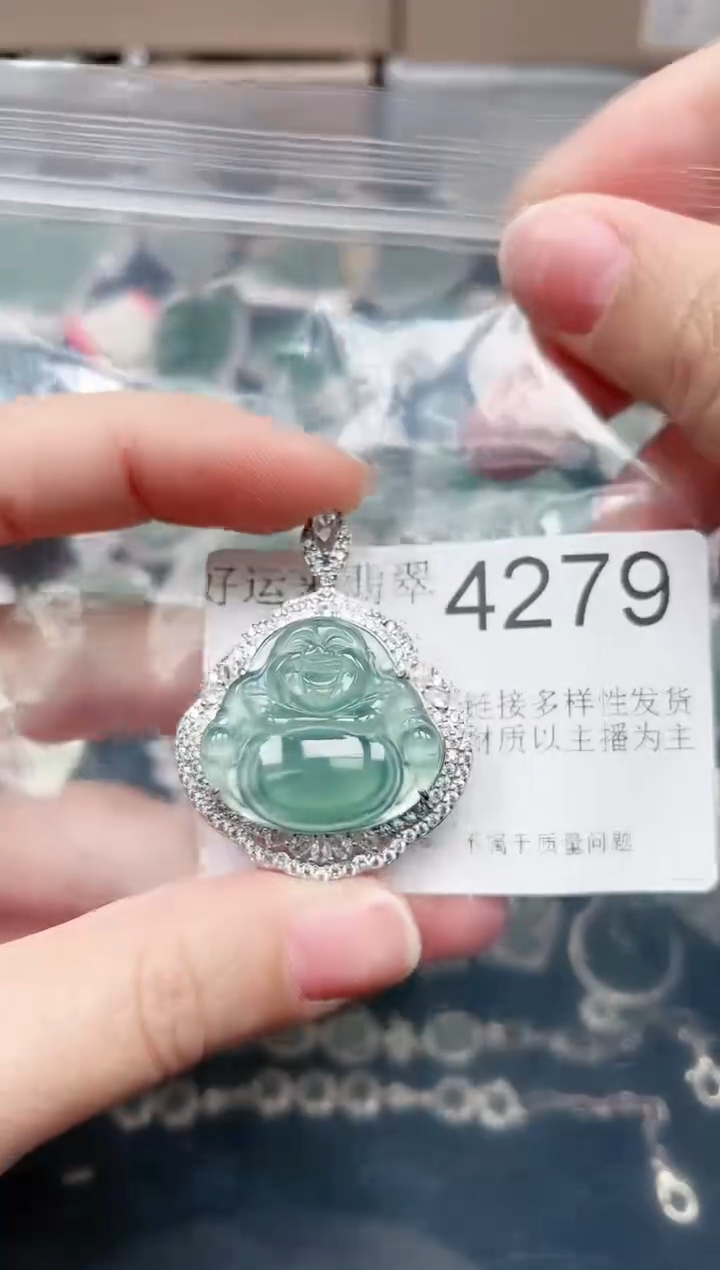 【闪购商品】翡翠颈饰未镶嵌4279赠皮绳