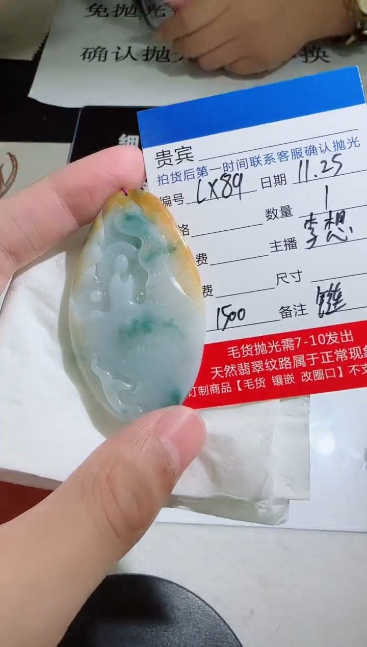 未镶嵌定制翡翠LX89翡翠吊坠赠珠链-多样性发其一