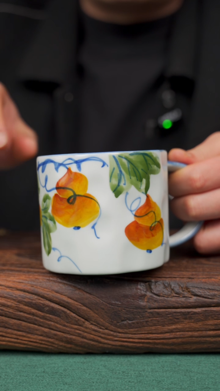 【闪购商品】瓷片87寻一缕瓷香杯釉下手工手绘瓷器