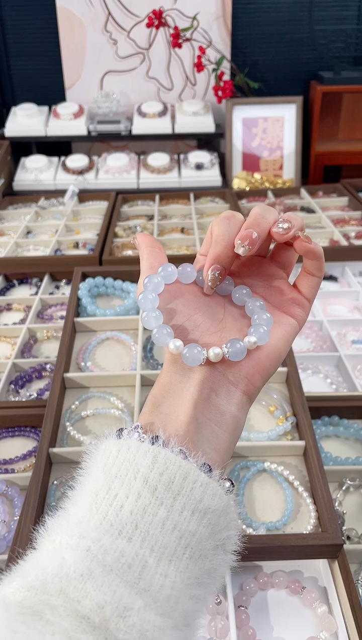 【闪购商品】水晶手链未镶嵌天然水晶单圈双圈素圈设计款气质