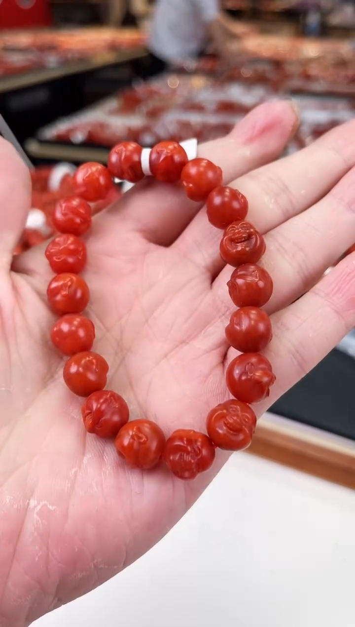 【闪购商品】南红玛瑙保山佛头手串11+未镶嵌一个/条
