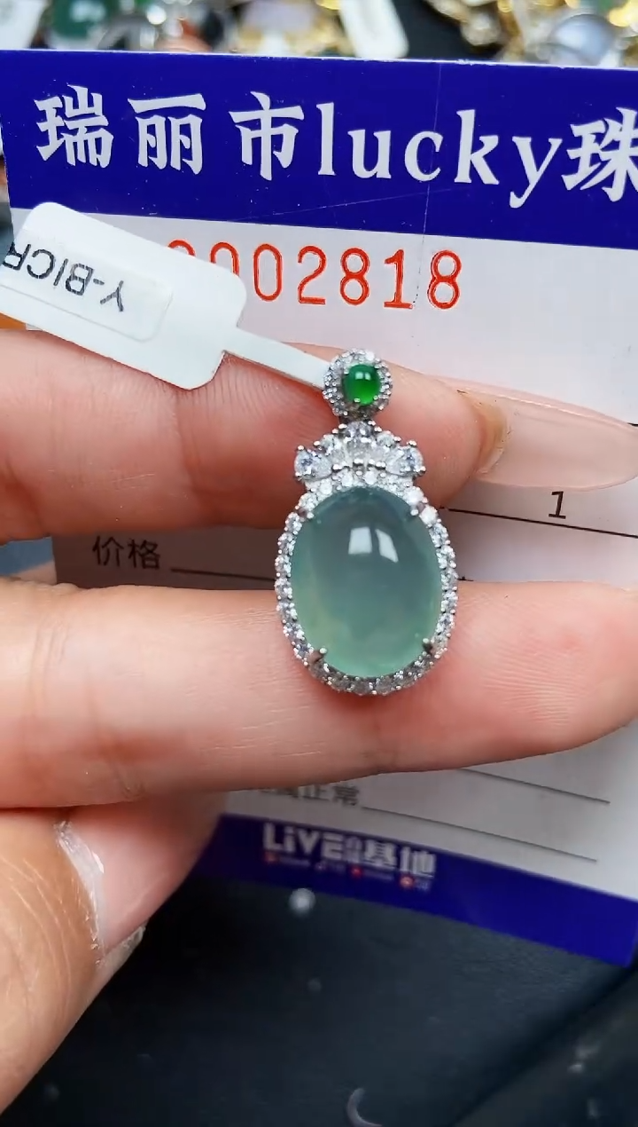 【闪购商品】翡翠颈饰银S925镶嵌2818