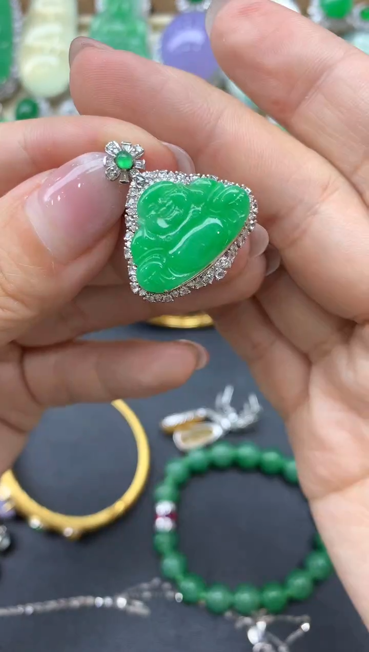 【闪购商品】翡翠颈饰18K金镶嵌517-中国好珍宝