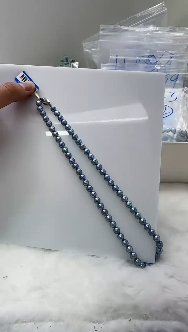 【闪购商品】海水珍珠DA银S925镶嵌t812 灰珠串6