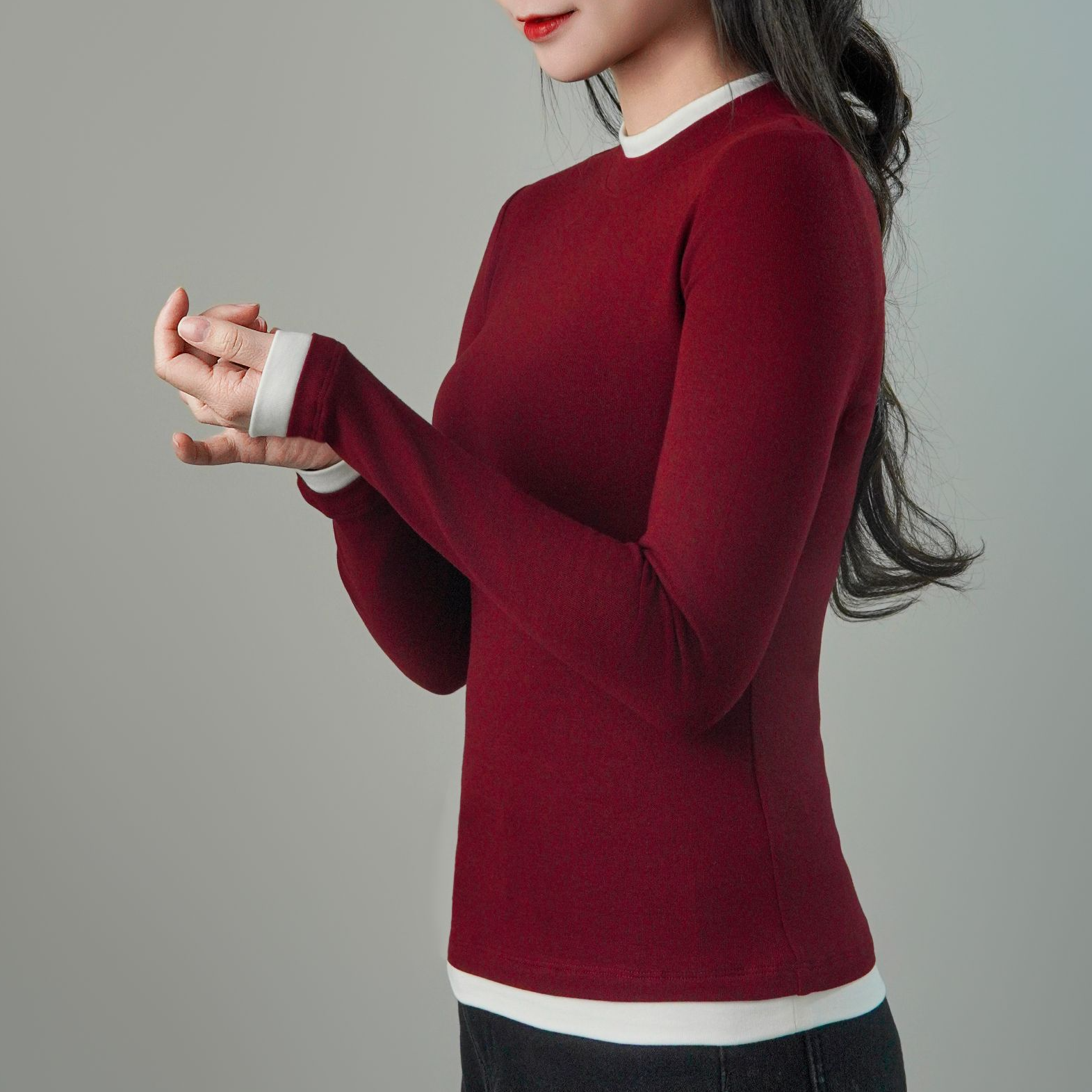 假两件上衣女新款单件可外穿基础百搭柔软贴身打底衫修身薄款春季