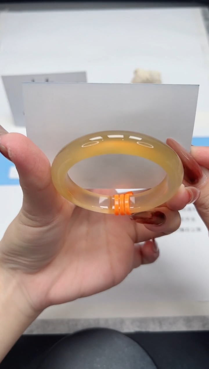 【闪购商品】玛瑙/玉髓手镯未镶嵌60/香槟53.1