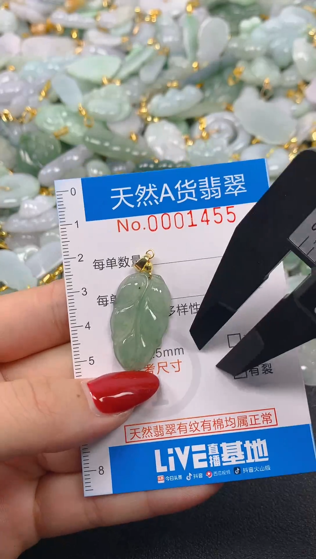 颈饰未镶嵌翡翠净货挂件-1455