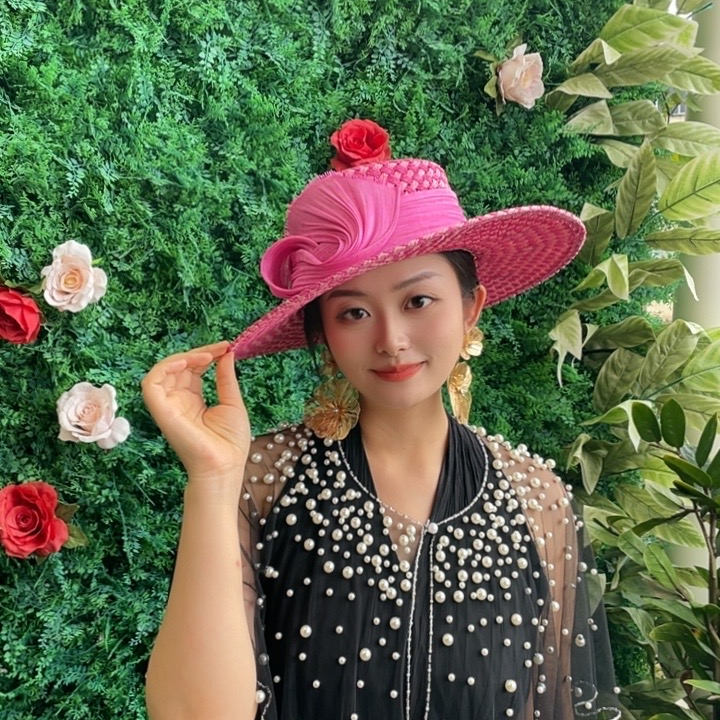 KELAODIKAIDA/夏季时尚新款五分草礼帽优雅透气遮阳帽