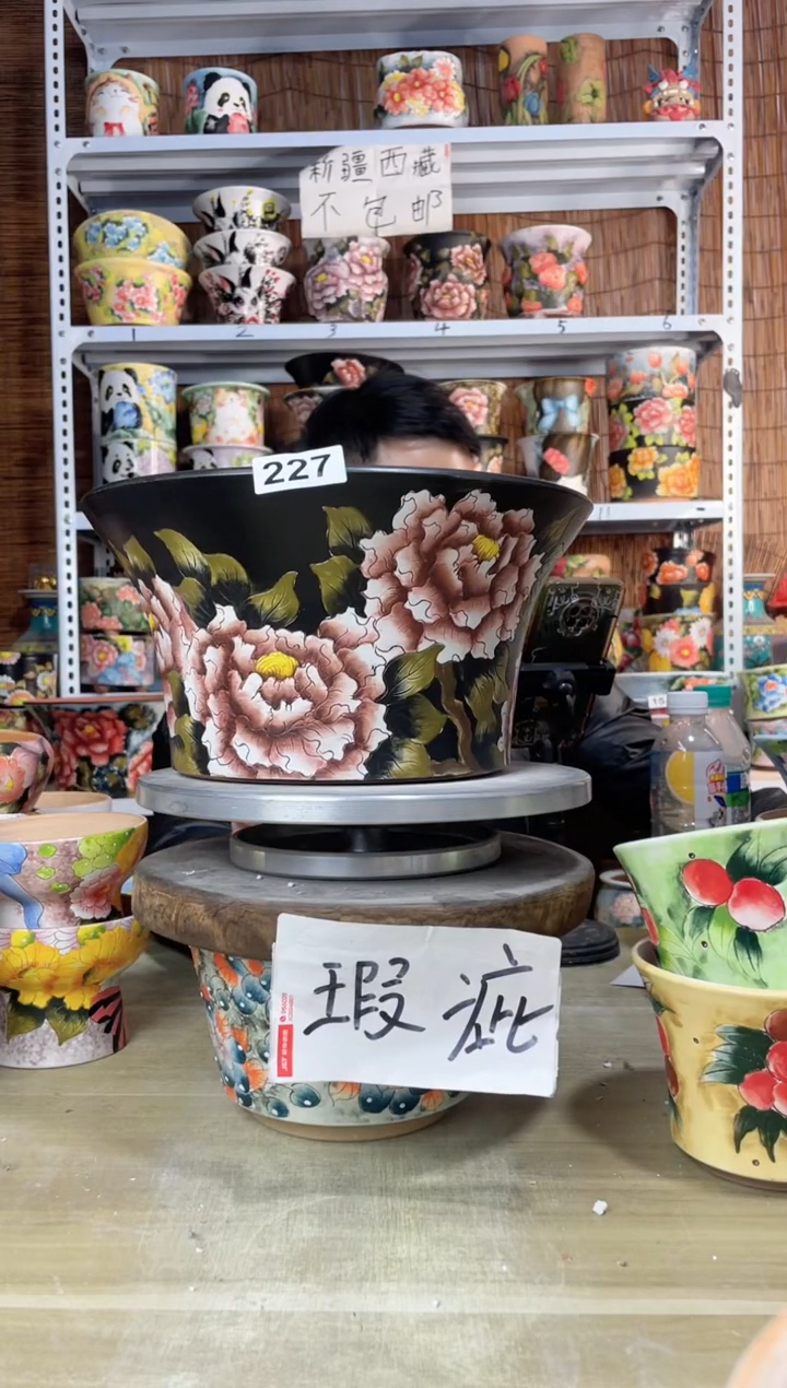 【闪购商品】摆件2陶花岛多肉陶瓷花盆罐——微瑕27