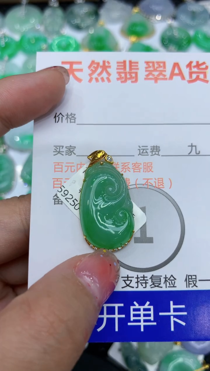 【闪购商品】翡翠颈饰18K金镶嵌111111111111