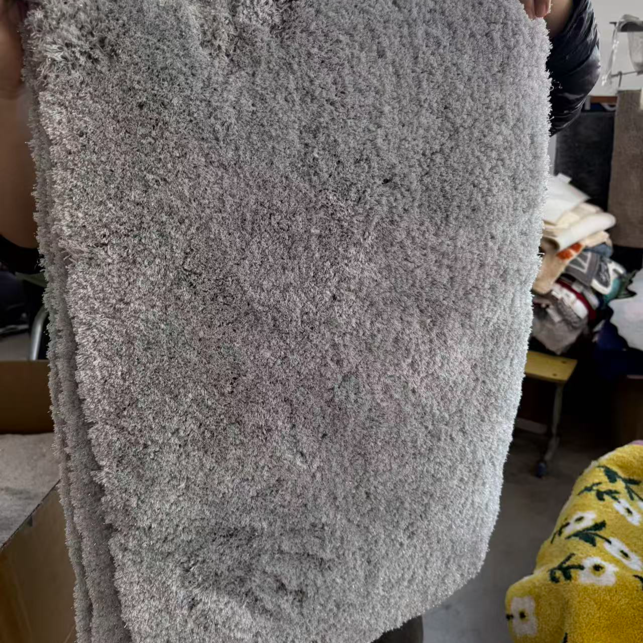 出口外贸吸水防滑浴室地垫金丝灰色50*80cm