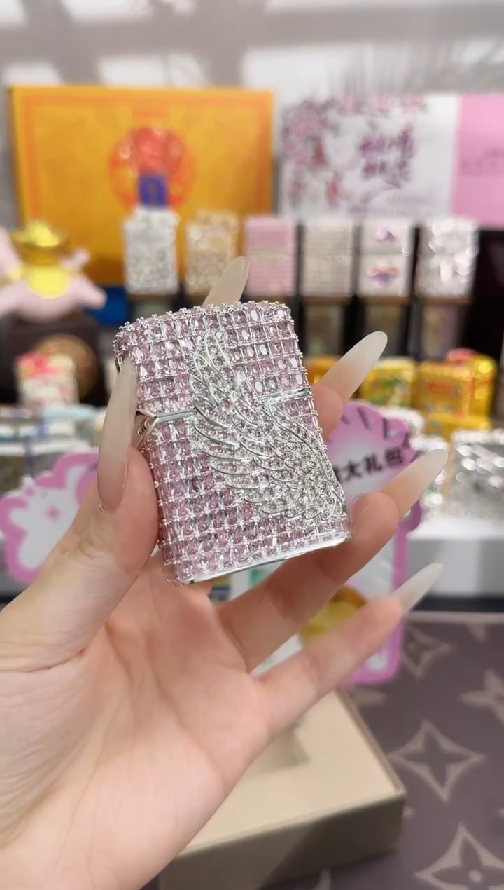 ZIPPO 满钻粉爱神礼盒礼袋一整套
