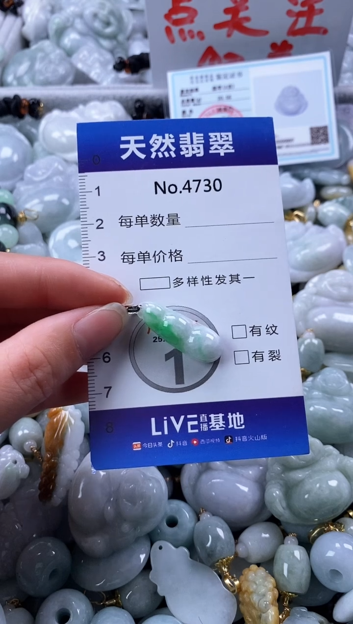 翡翠未镶嵌颈饰缅甸A货翡翠4730