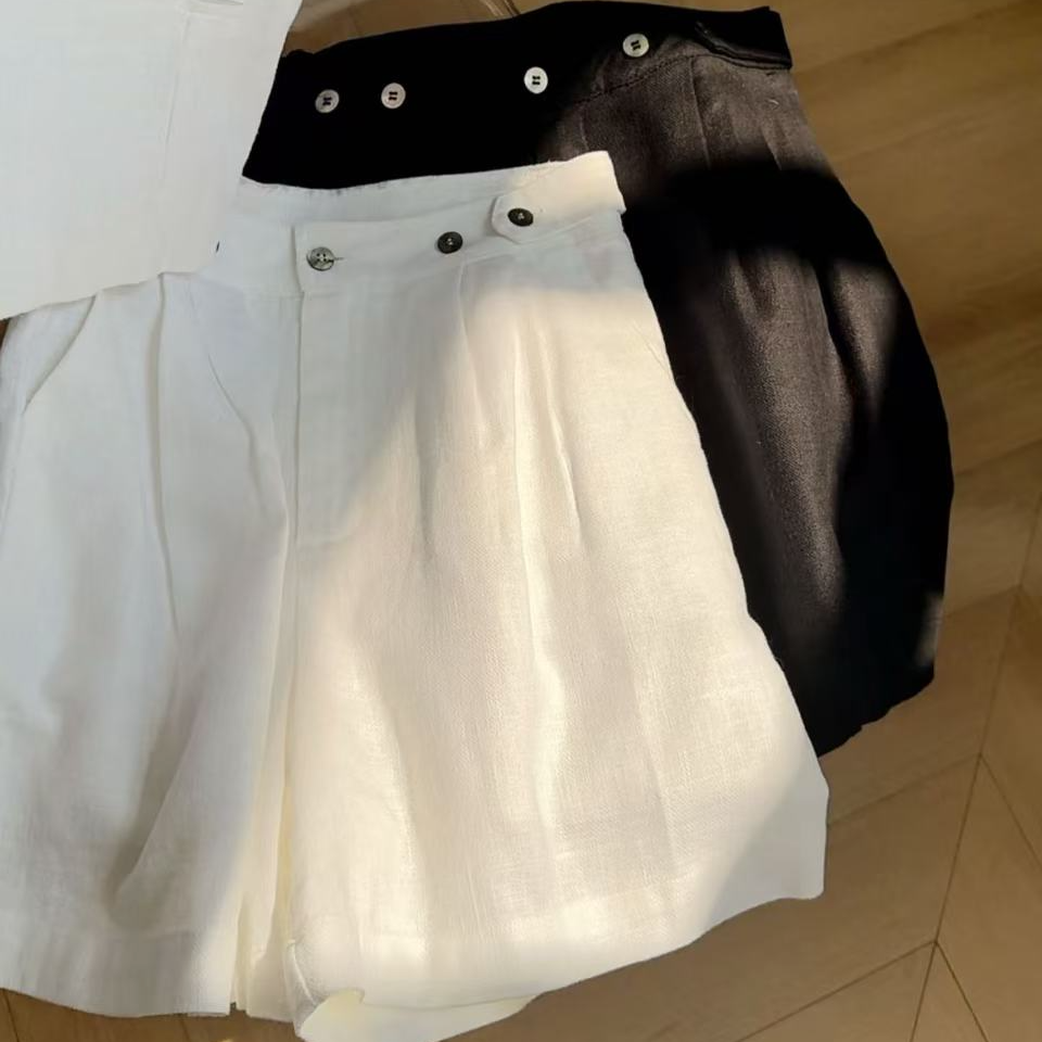  MOLLY【短裤】高品好货！苎麻面料天花板 A摆显瘦短裤 24-053款