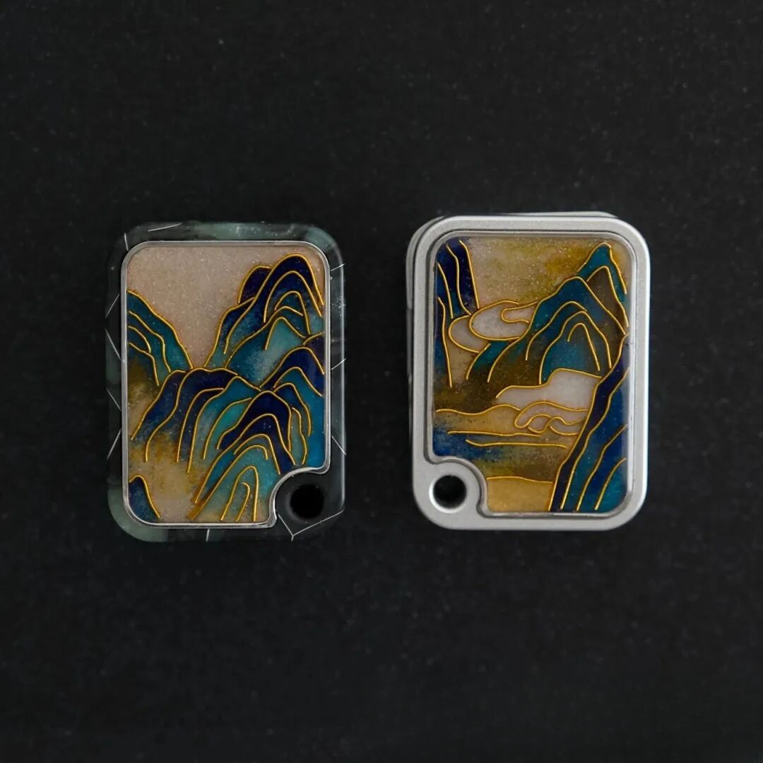 朝画夕拾EDC工作室掐丝珐琅贴片价格签贴片edc解压玩具创意设计