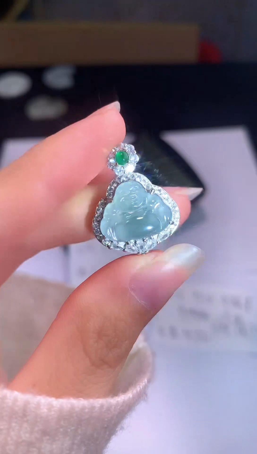 颈饰未镶嵌翡翠0芹0翡翠珠宝751