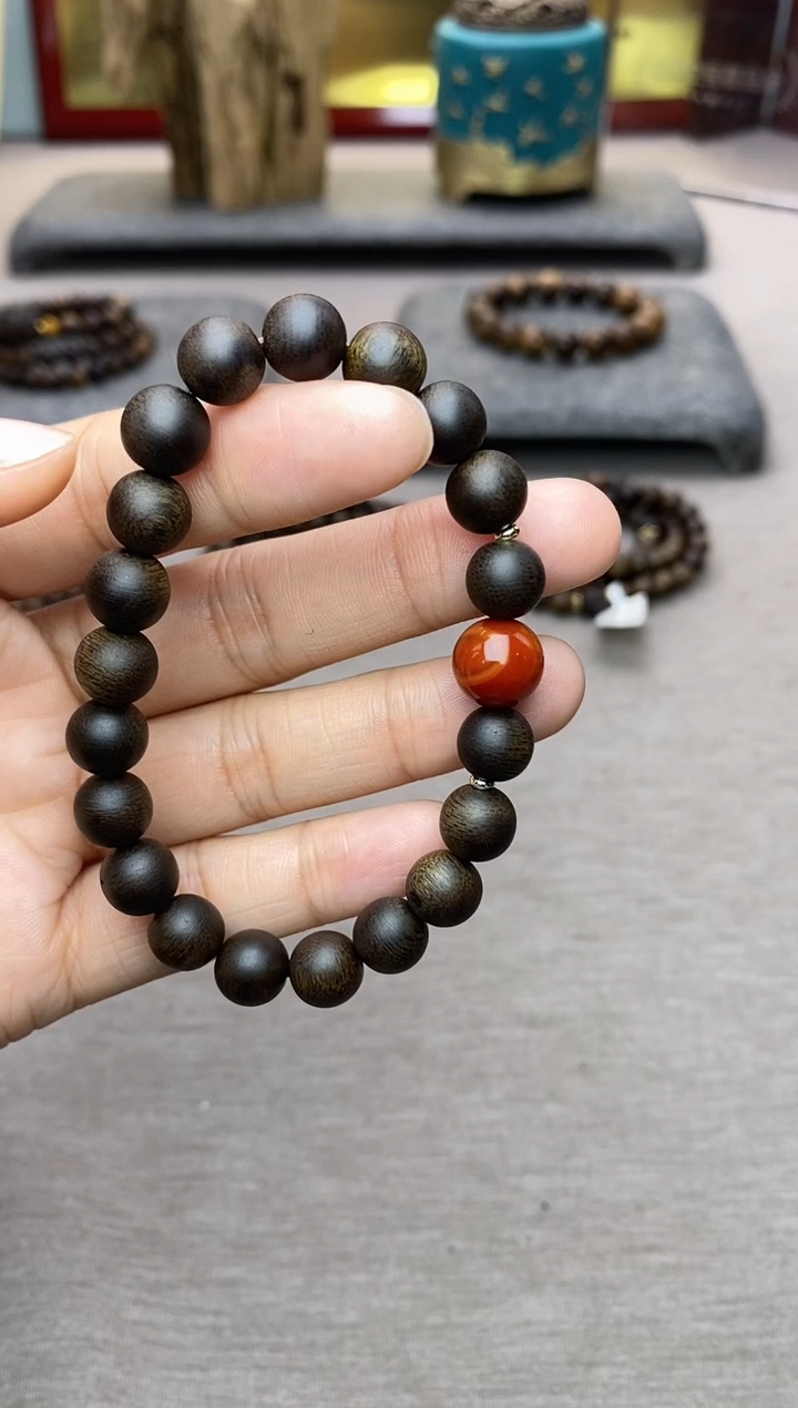 【闪购商品】沉香手串单圈越南芽庄白棋楠0.8 沉水