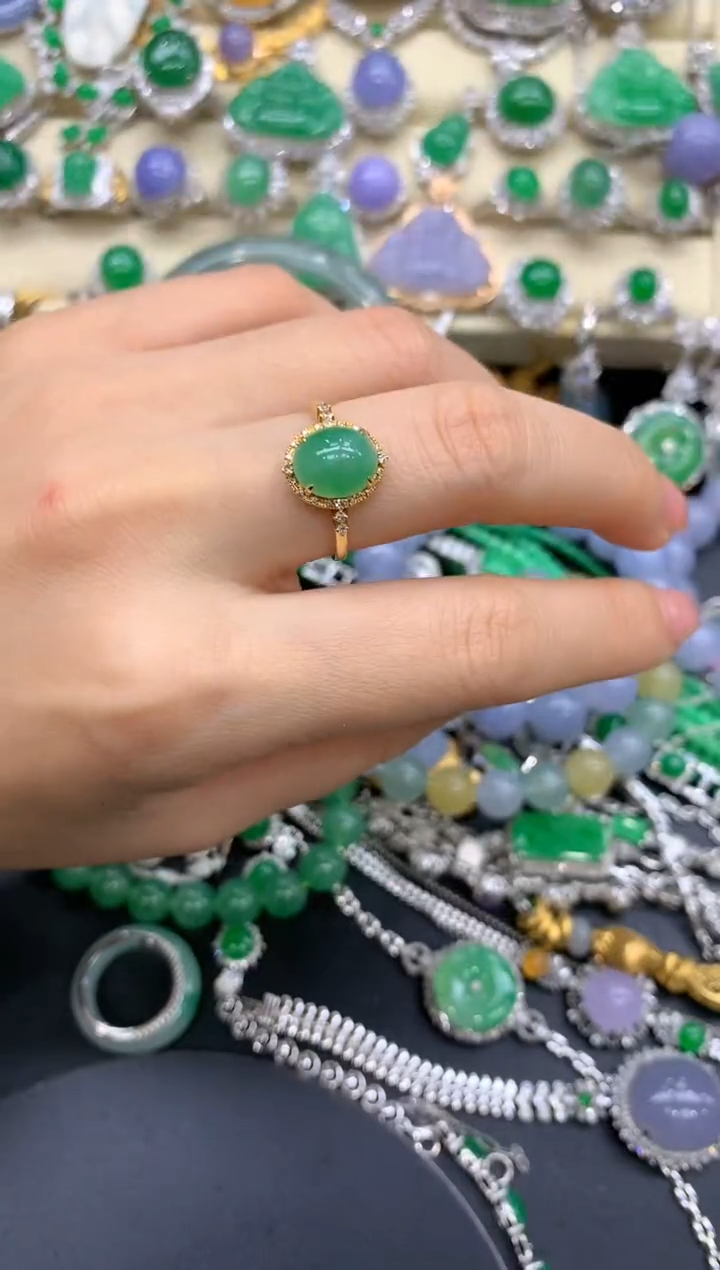 【闪购商品】翡翠戒指18K金镶嵌273-中国好珍宝1