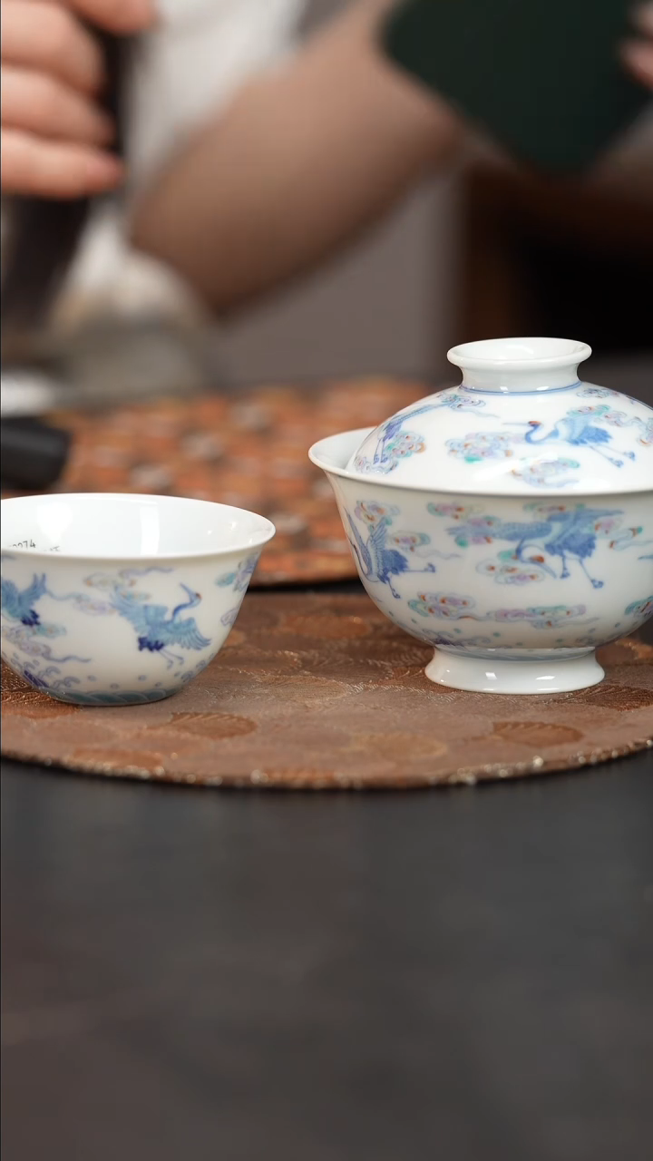 【闪购商品】杯蕴和堂斗彩仙鹤