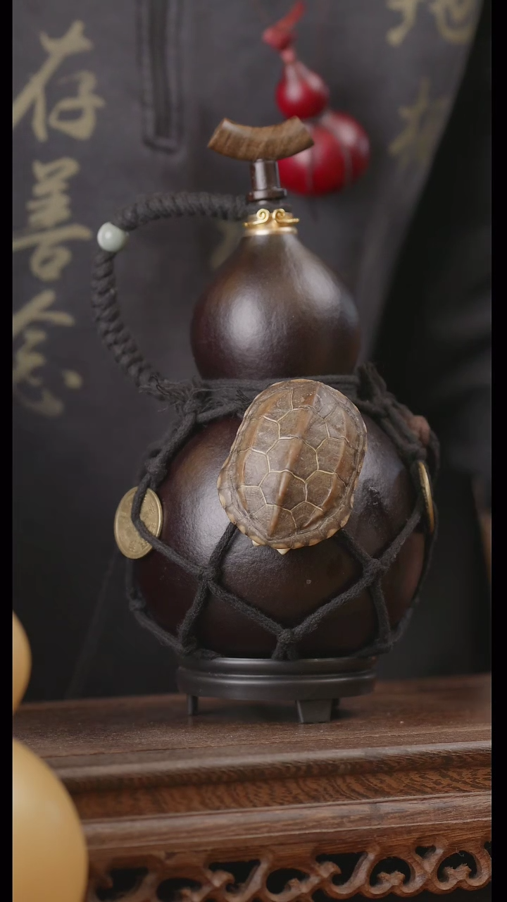 【闪购商品】233号精品天然大漆工艺防渗内胆酒葫芦~