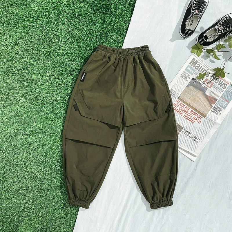 【现现】亲子款童装男儿童宽松工装休闲2024年夏长裤子薄款MMK82539