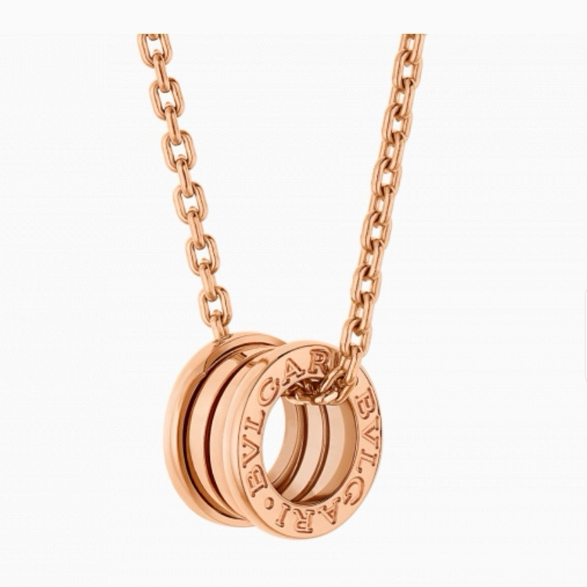 99新 BVLGARI/宝格丽  18k玫瑰金b-zero1大号粗链款