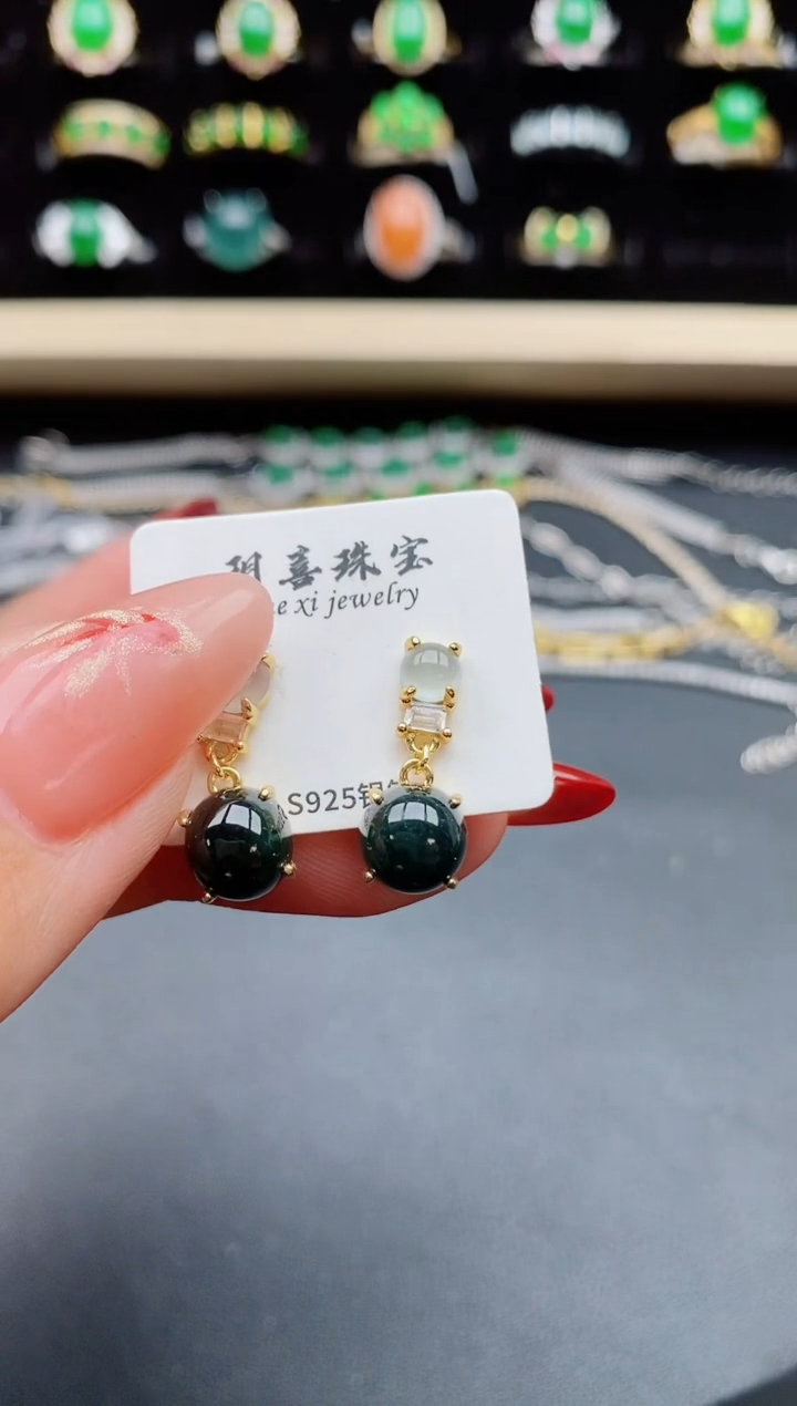 【闪购商品】翡翠戒指银S925镶嵌13221