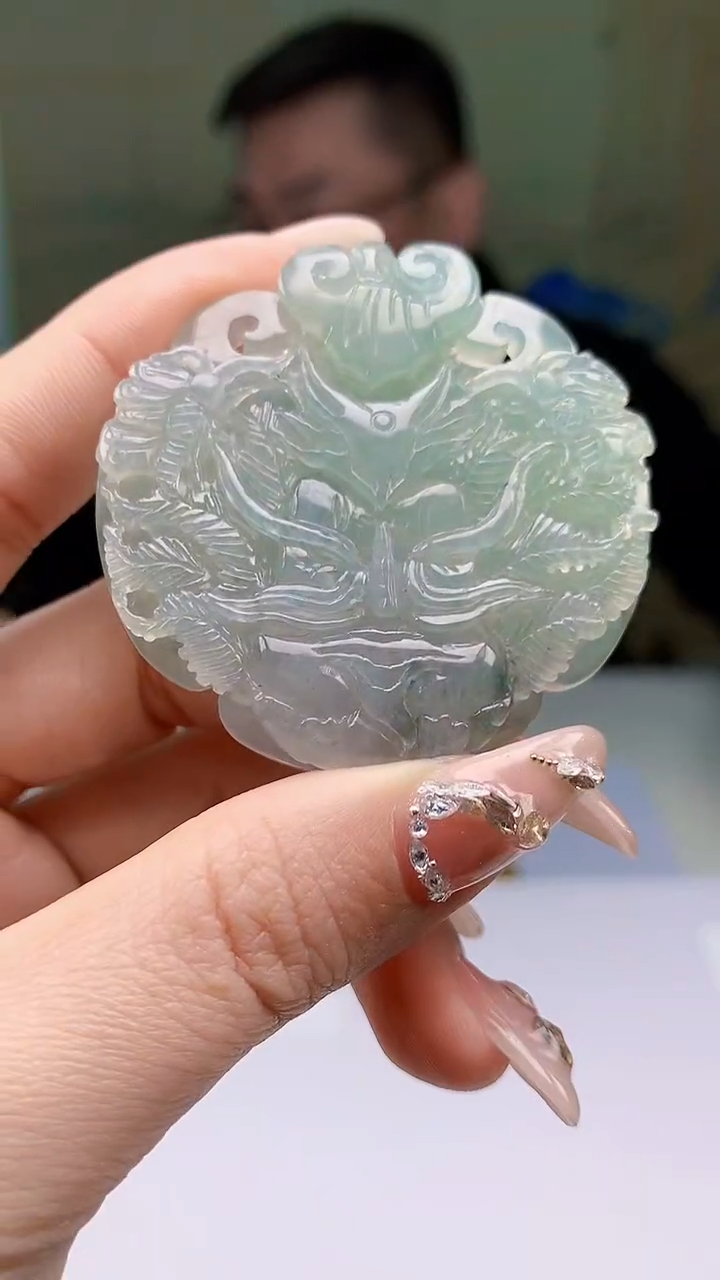【闪购商品】定制翡翠未镶嵌5152ty-毛货挂件109