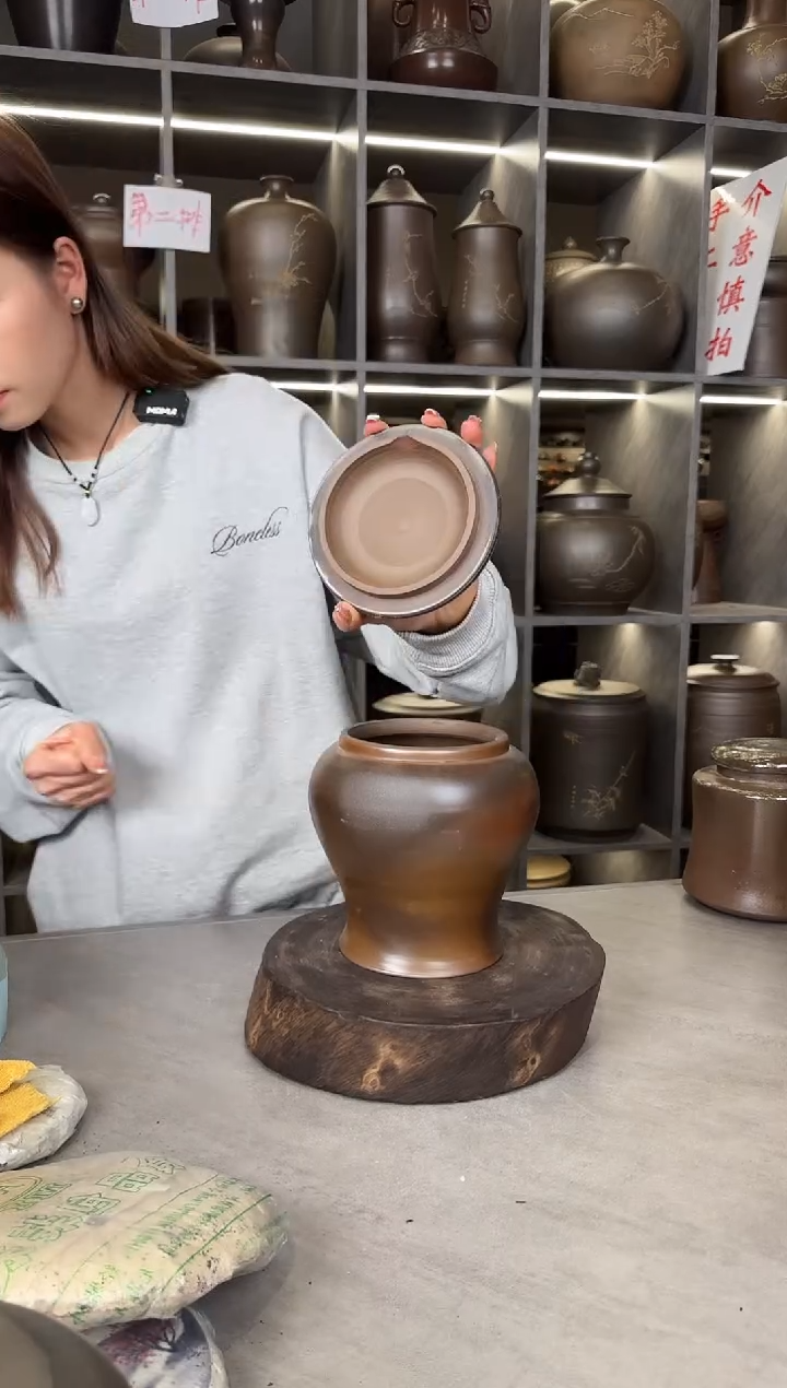 【闪购商品】罐本陶手作泥兴陶手工将军柴烧罐1斤（瑕疵