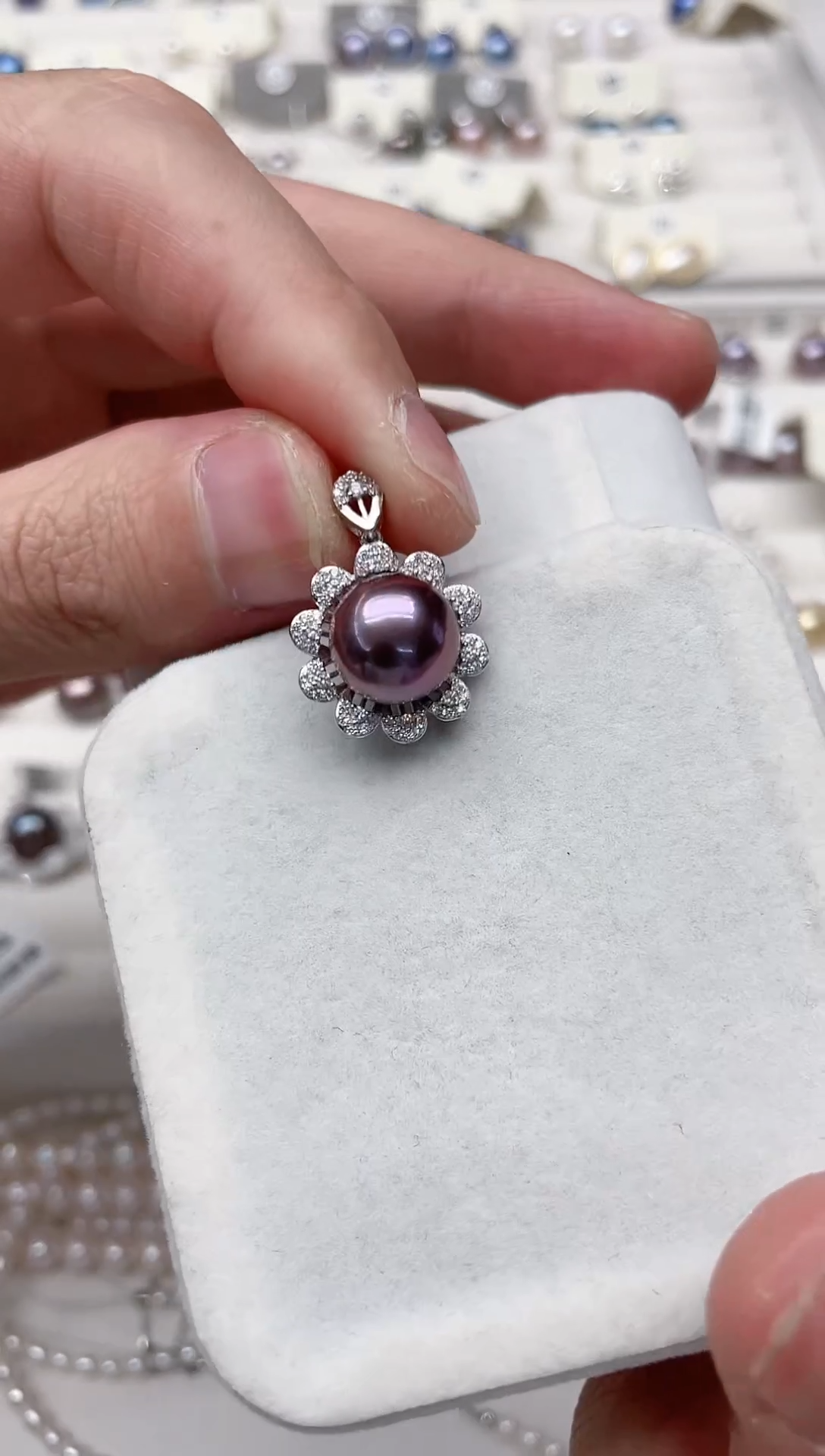【闪购商品】淡水珍珠吊坠(不含链)银S925镶嵌吊坠