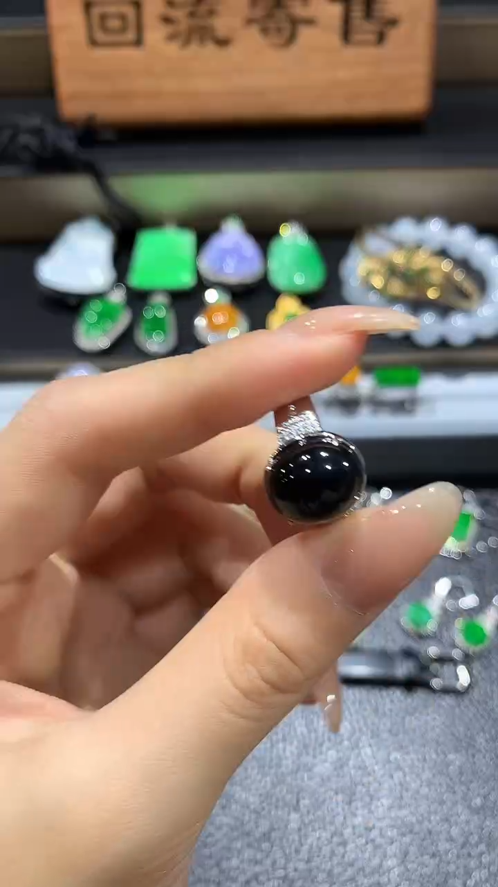 【闪购商品】翡翠戒指银S925镶嵌2多人多样性随机发货1件