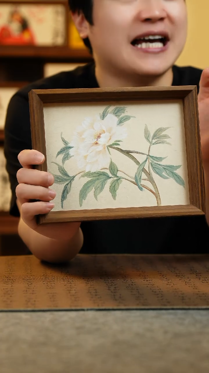 国画17*23纯手绘国风国画摆台