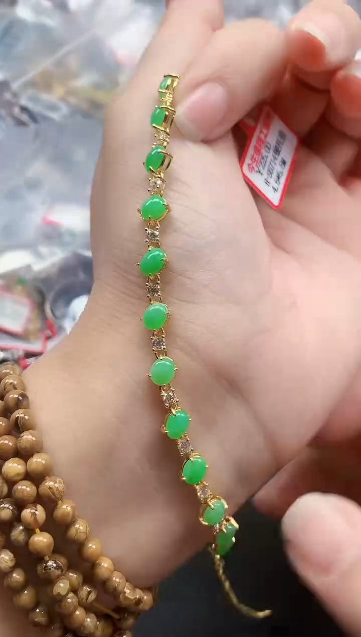 银S925镶嵌戒指翡翠天然A货缅甸翡翠