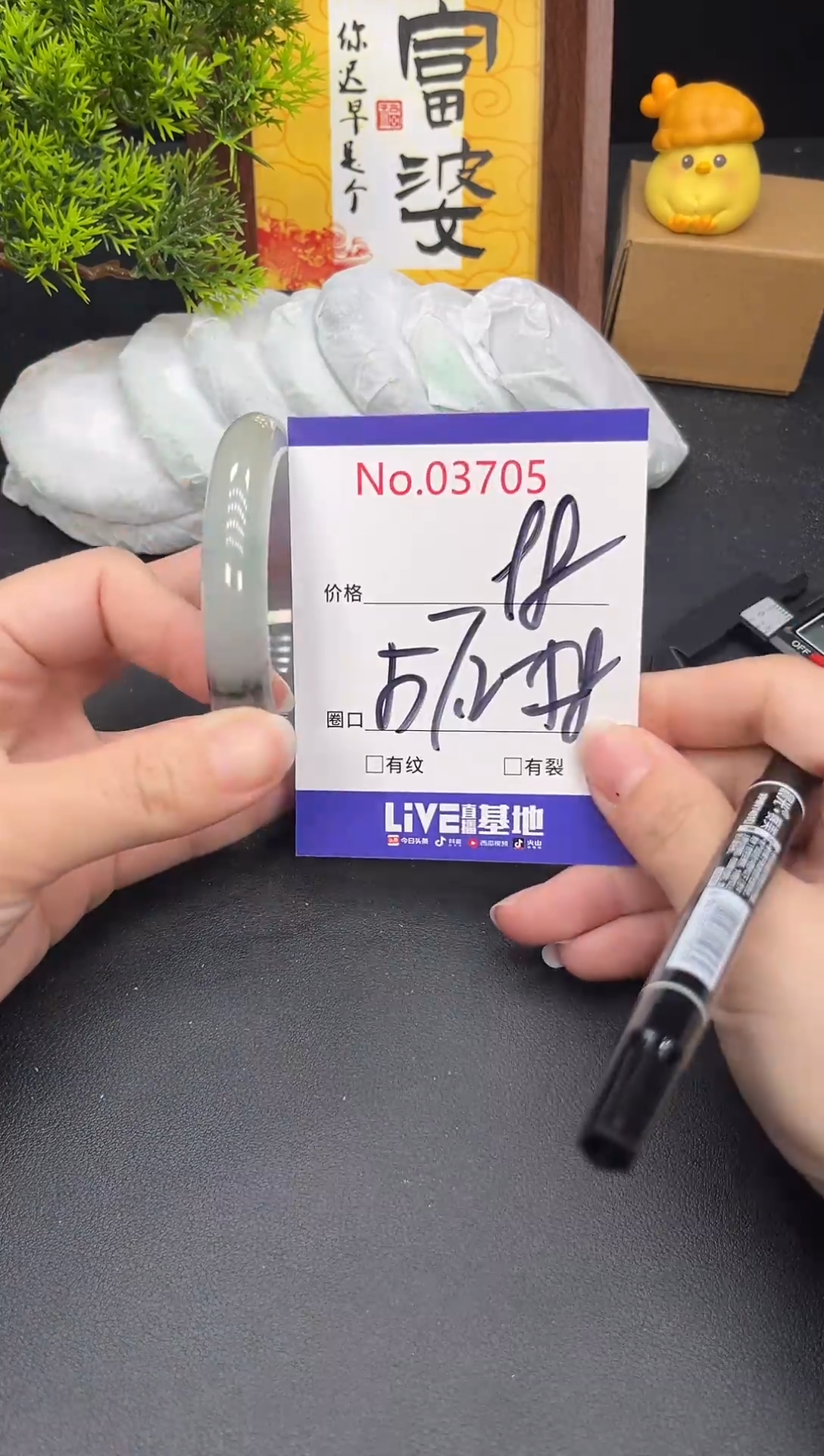 未镶嵌手镯翡翠3705