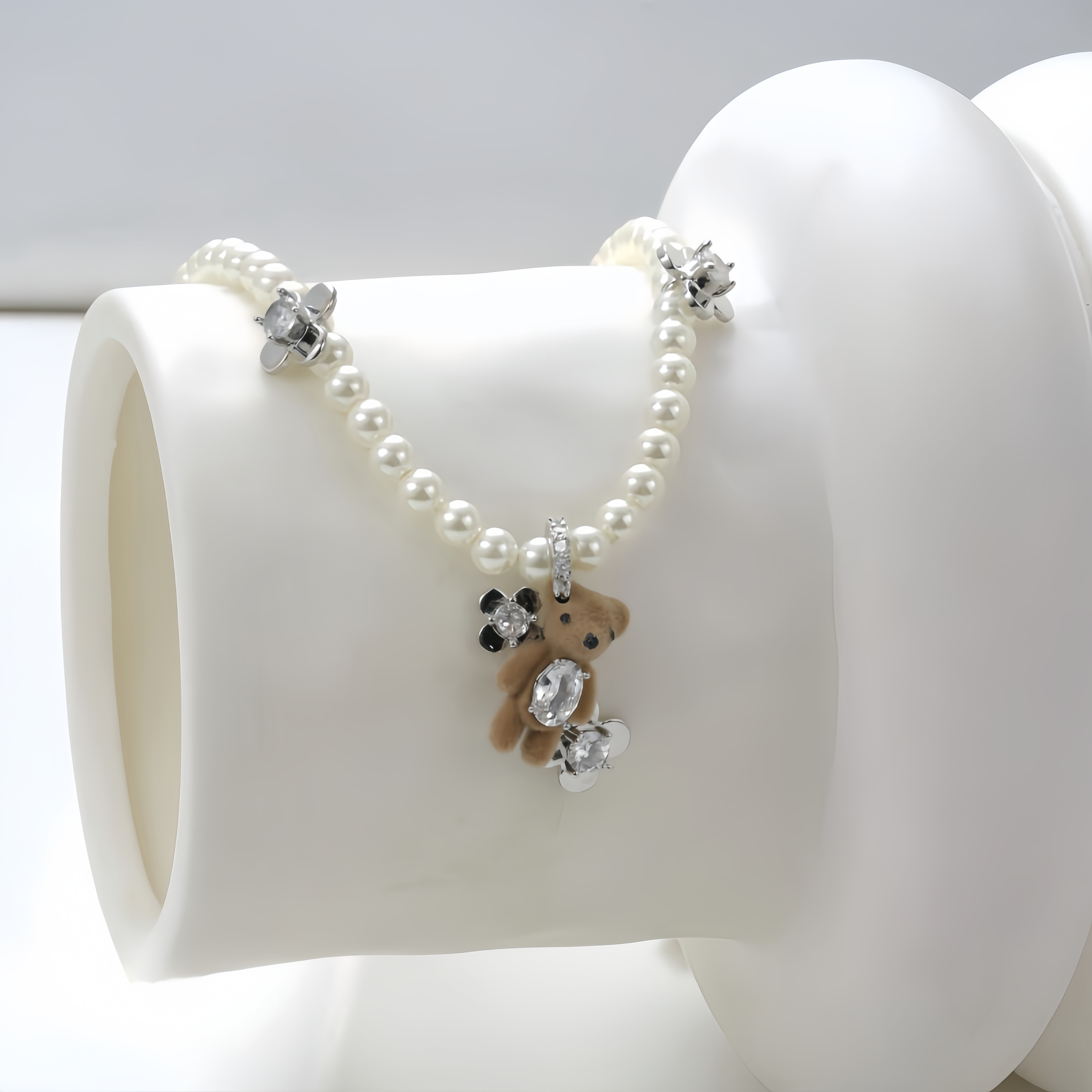 铜合金仿珍珠项链 项链7087（链长50+8cm）