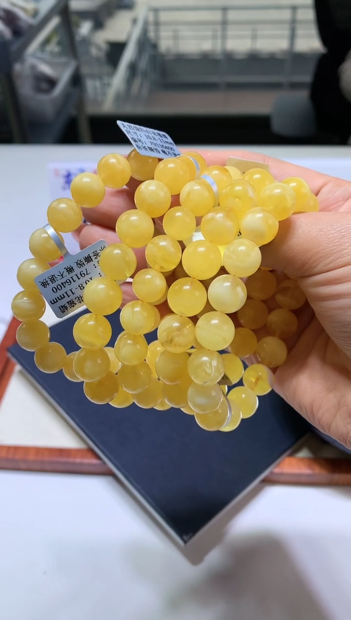 【闪购商品】蜜蜡手链未镶嵌11mm蜜蜡手链多样性发其一