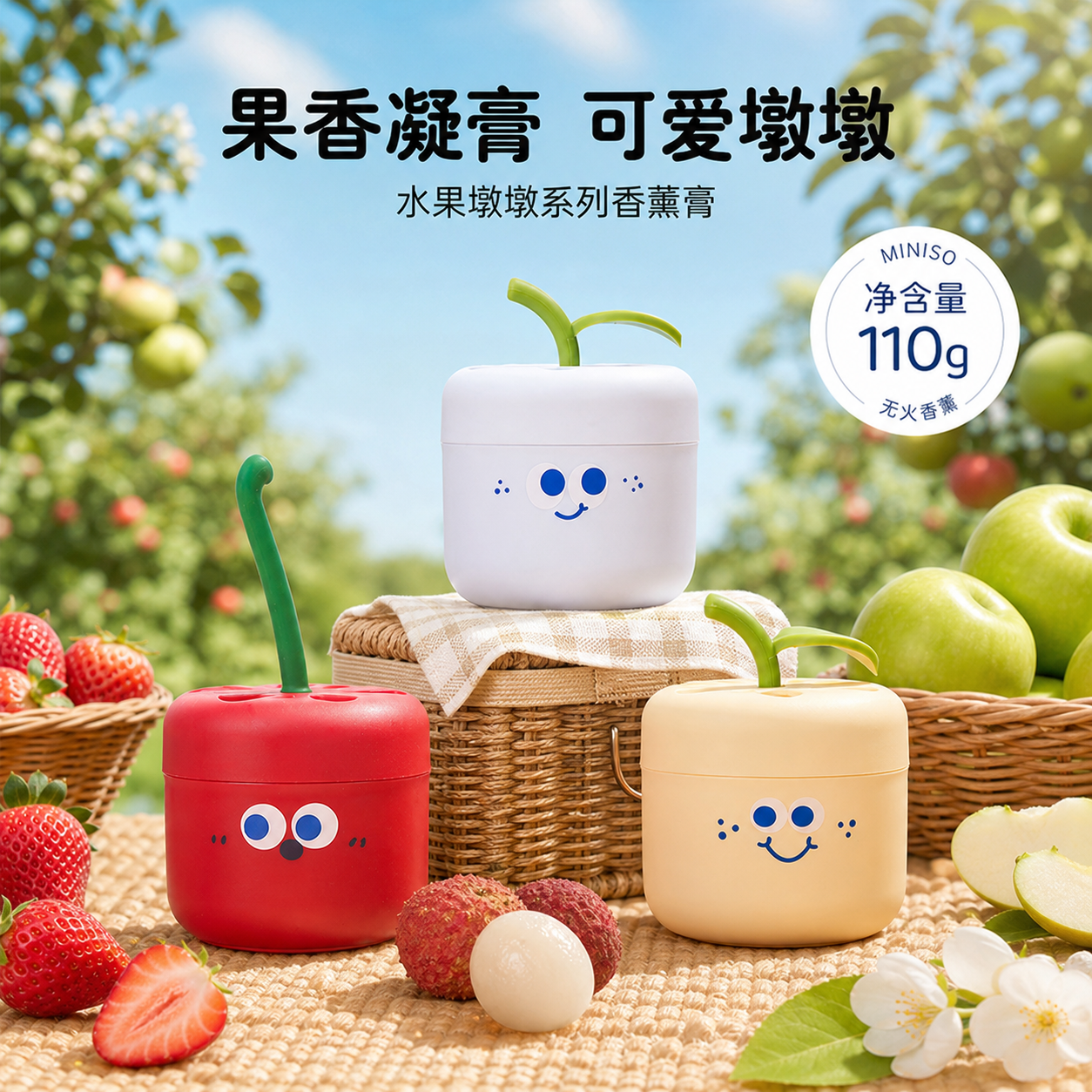 MINISO名创优品水果墩墩系列香薰膏