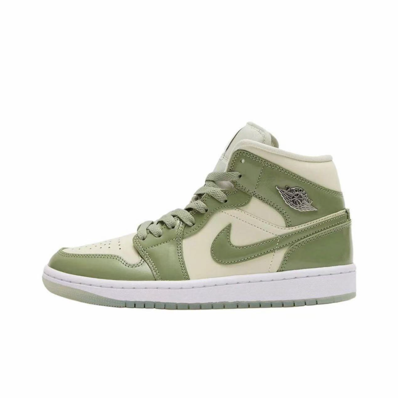 NIKE/耐克AJ1 Mid 女款复古休闲橄榄绿篮球鞋HF4079003