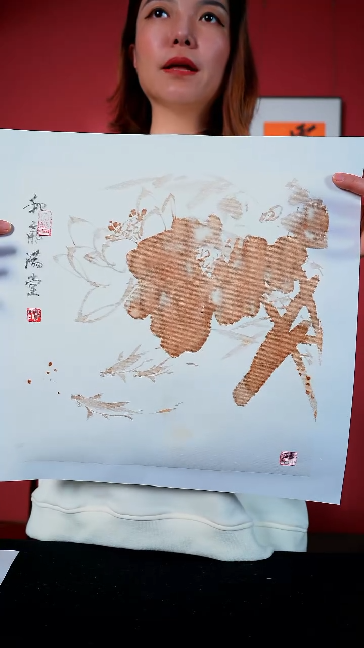 国画一画庐庞桂霞国画作品35*35