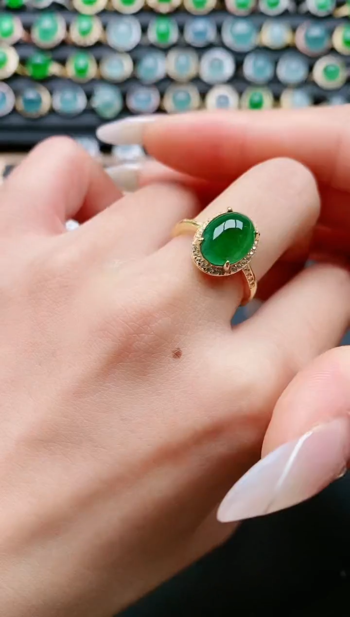 【闪购商品】翡翠戒指银S925镶嵌111111