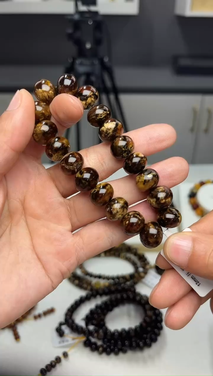 裸石琥珀未镶嵌抚顺琥珀13+花珀多样性发其一