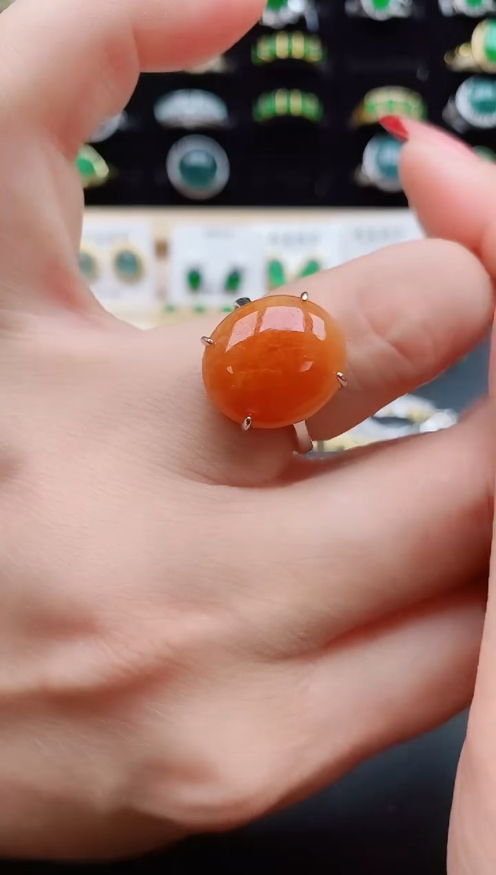 【闪购商品】翡翠戒指银S925镶嵌312321
