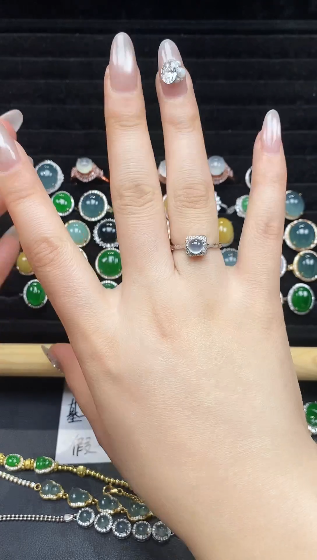 银S925镶嵌戒指翡翠111