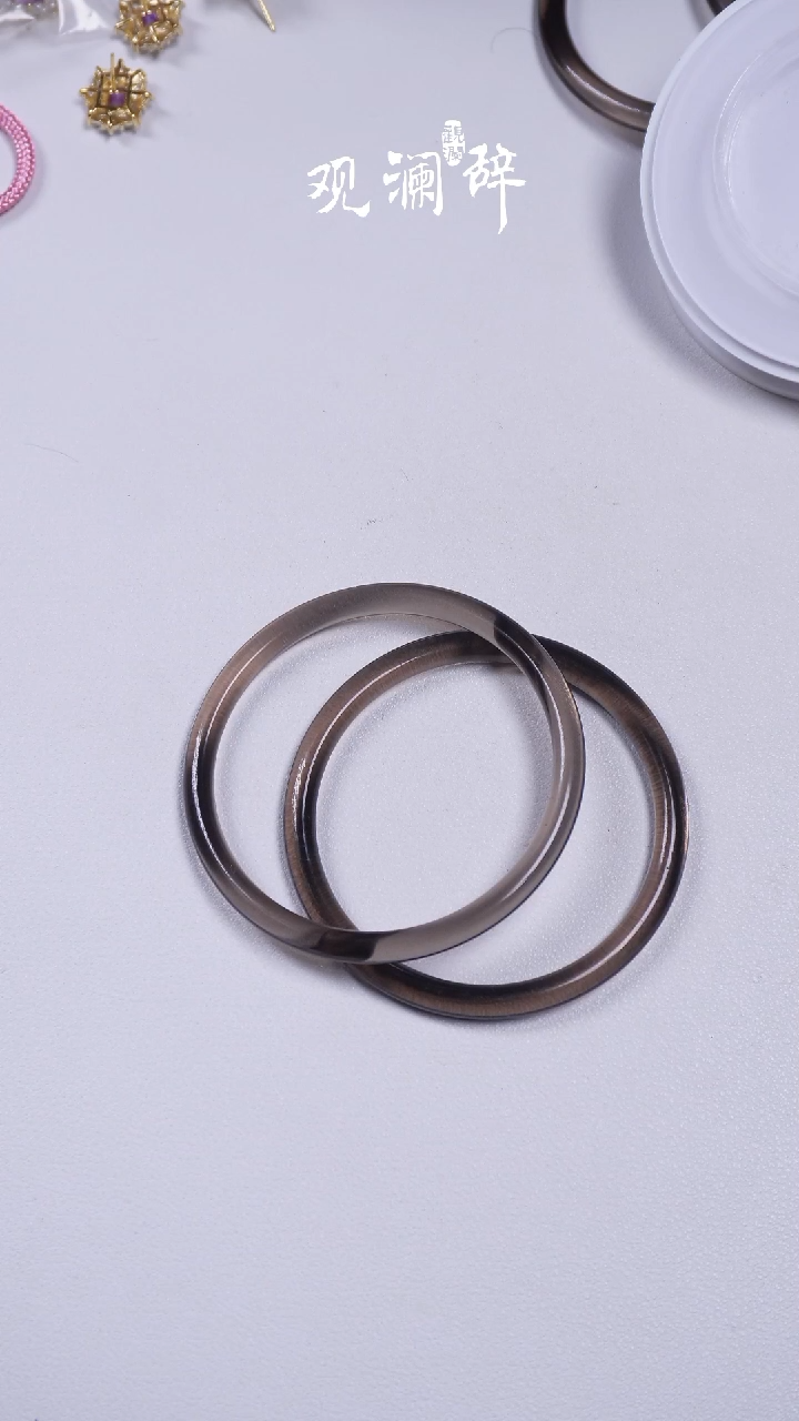 【闪购商品】黑曜岩手镯未镶嵌对镯