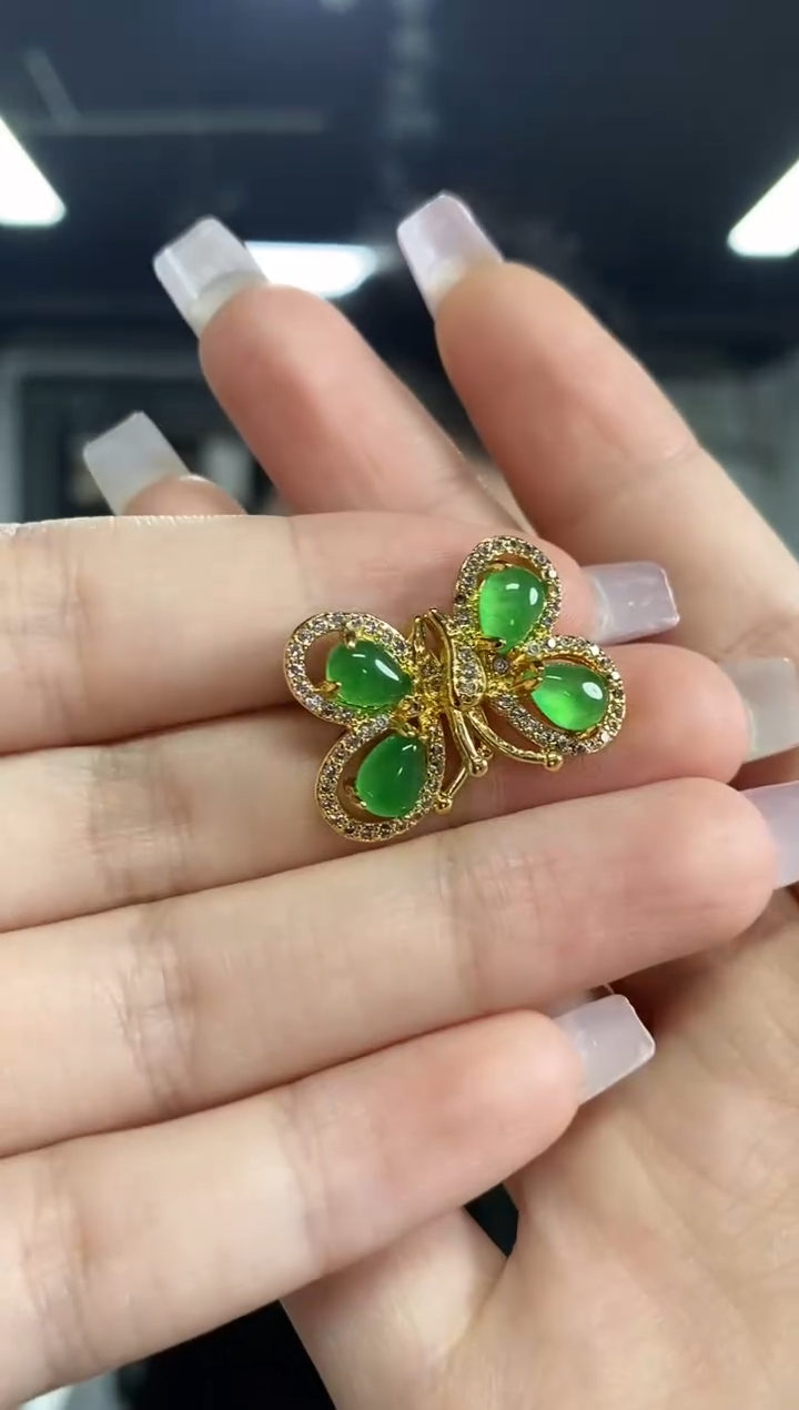 翡翠未镶嵌耳饰闪购链接   多样性发其一颜色微差