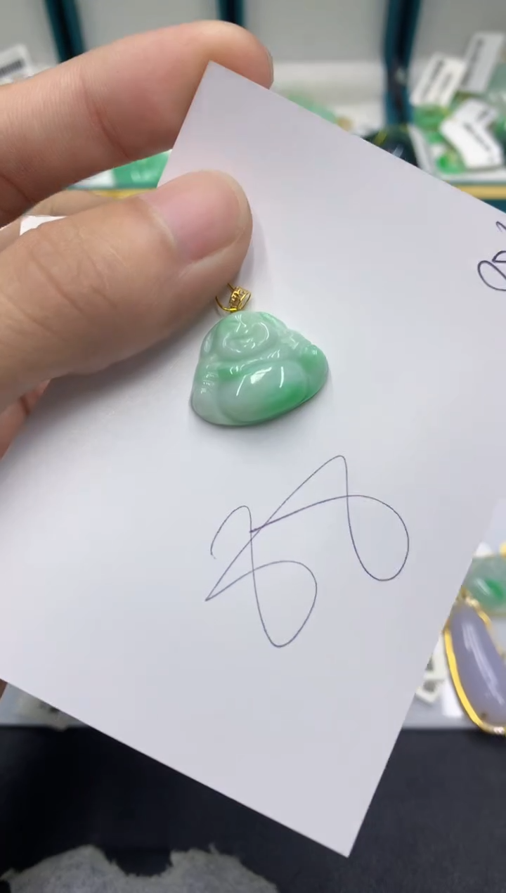 【闪购商品】翡翠颈饰18K金镶嵌翡翠