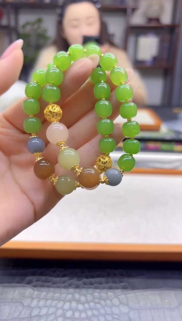 未镶嵌手链和田玉DIY款S954